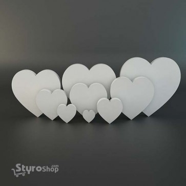 Styro 2D Heart Cutouts